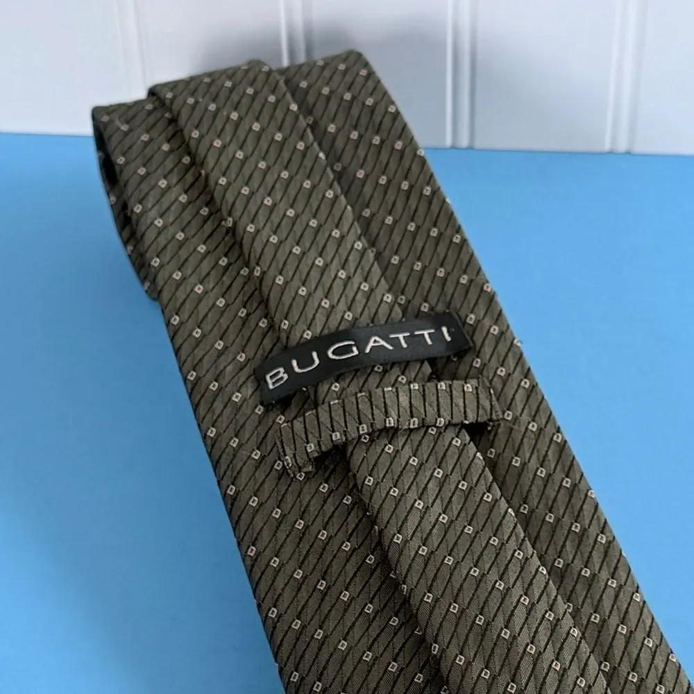 Bugatti Brown Textured Silk Tie